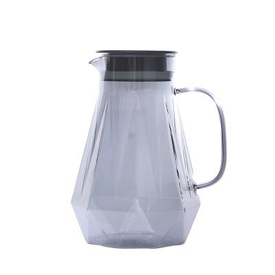 China Sustainable Borosilicate Glass Jug Water Pitcher Use Cheap Classic Wholesale Home Around 1L Bottom Transparent Customized Box Logo Packing for sale