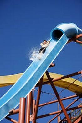 China Giant Aqua park Free Fall Water Slide , fiberglass adult high speed slides for sale