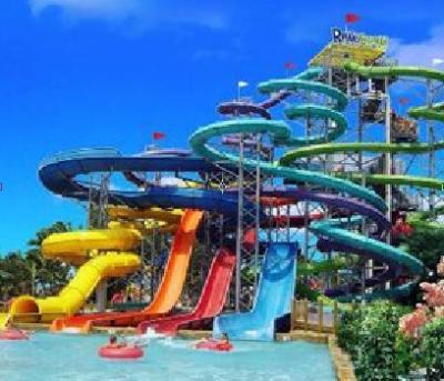 China commercial Family Fiberglass Slide , Water Park Spiral Slide for Kids play for sale