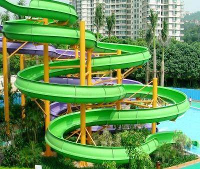 China Fiber glass Spiral Water Slide , Large adult Slide for Water Amusement Park for sale