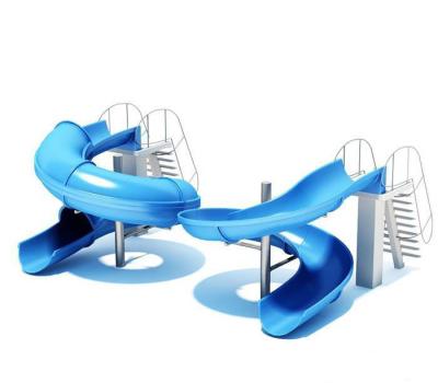 China Custom Swimming Pool Water Slides , Fiberglass Closed / Open Child Slide Games for sale