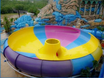 China Family Aqua Park Space Bowl Kids Water Slide , Fiberglass Raft Slides for sale