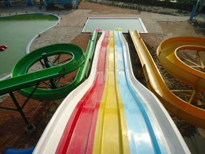 China Adults Rainbow Fiberglass Water Slides Combine Body Slides And Raft Slide for sale