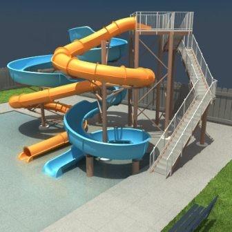 China long custom Tube Slide / Open Spiral Water Slides For Water Playground for sale