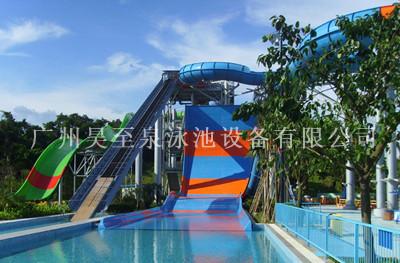 China High Speed Large Water Slide Park , Outdoor Huge Board Water Pool Slide for sale