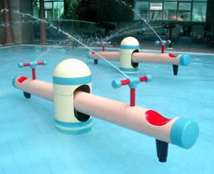 China Interactive Fiber glass Aqua Park Equipment Water Game Seesaw summer fun for sale