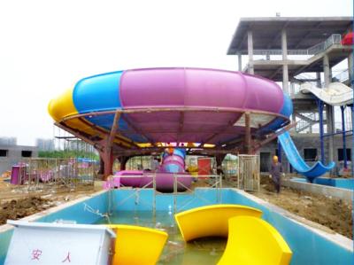 China Custom Children / Adult Water Slides , Space Bowl Water Slide With 2 Persons Raft for sale