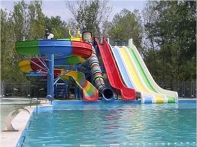 China Commercial Water Park Slides For Swimming Pools With Sledge / Rainbow Slides for sale