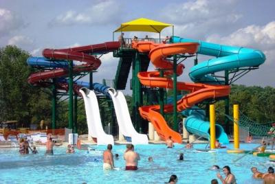 China Outdoor Adults Fiberglass Water Slides For Swimming Pools Of Spiral Slides for sale