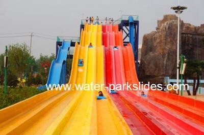 China 8 Lanes Racing Water Slides 10m High Tower Custom Slip for Family for sale