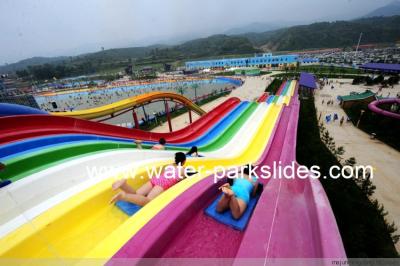 China Adults / Children Water Park Slides Racing Fiberglass With 6 Lanes for sale