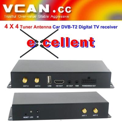 China -5 ~40 Degree Car TV DVB-T240 4x4 Tuner Diversity Antenna Firmware Upgrade DVB-T2 High Speed ​​DVB-T2 Receiver for sale