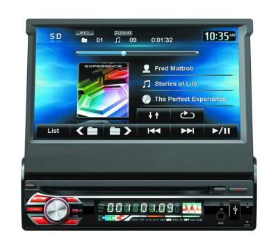 China 7 Inch Panel Din Touch Screen Car Digital Single Din DVD Player One Auto Open End Built-in Speaker CAD-7104 for sale