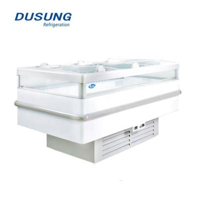 China Combined Commercial Island Freezer Compressor Self Service Promotion Display Cabinet Double Island Freezer For Supermarket for sale