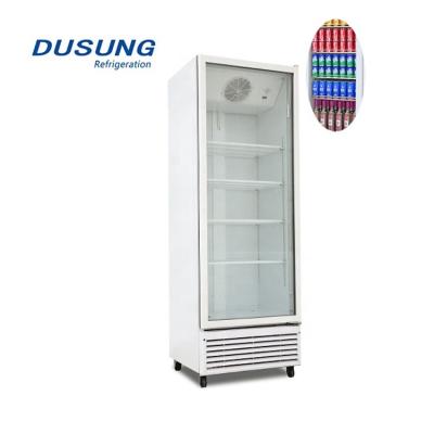 China Single-Door Vertical Glass Display Beverage Cooler Refrigerator for sale