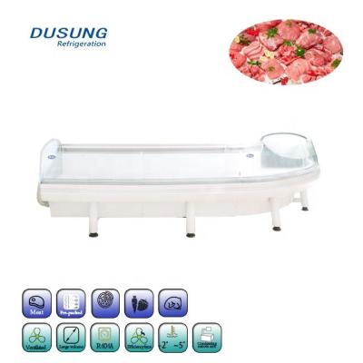 China Single-temperature Shop Butcher Fresh Meat Fish Grocery Store Fridge Meat Display Fridge Butcher Freezer Juice Cooler for sale