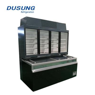 China Dual-temperature Dusung Commercial Chest Freezer Chiller Combined Type Replaceable Freezer for sale