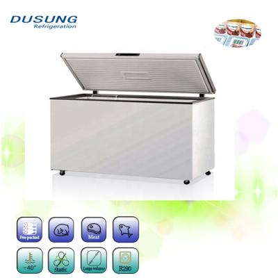 China Commercial Ice Cream Solid Top Single-Temperature Open Door Chest Freezer for sale