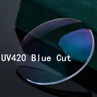 China Hot Selling Optical Lens Manufacturer 1.56 Uv420 Blue Cut optical Lens Clear Non-yellow Base Ophthalmic Lens for sale