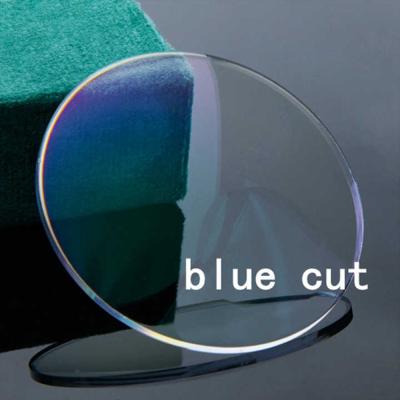 China Optical Lens In China Hmc Uv400 Blue Cut Single Vision 1.56 Optical Lens for sale