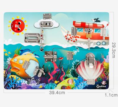 China Onshine Wooden Educational Wooden Toys Open Game Ocean Style Toys Marine Life Toys for sale