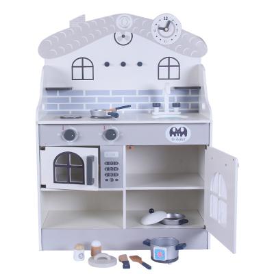 China Large Wooden Play Kitchen Cooking Role Play Set Children's Kitchen Toy Set Japanese Style Wooden Kitchen for sale