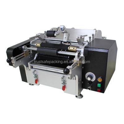 China 2022 High Quality Semi Automatic Tabletop Cold Wet Paste Glue Desktop Food Labeling Machine For Beer Glass Wine Bottle for sale