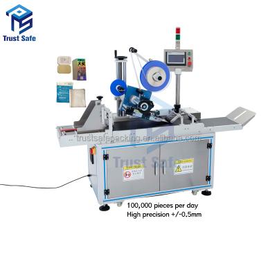 China TS-BLF100 Food Paginating Plastic Pouch Paper Box Paper Box Sticker Full Automatic Top Outside Labeling Machine for sale