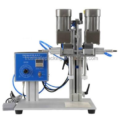 China Food desktop semi automatic screw capping machine for plastic glass bottle for sale