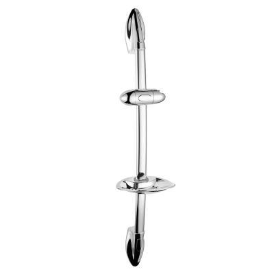 China Without Switch Contemporary Adjustable Sliding Stainless Steel Sliding Bar With Soap Dish for sale