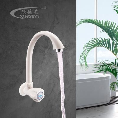 China Manufacturer White ABS Modern Kitchen Basin Faucet Bathroom Water Faucet for sale