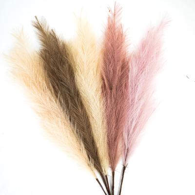 China Wedding Event Concert Home Decorative Flower Customizable Showcase Dressing Long Hairy Simulation Reed Grass Pampas Wedding Decoration for sale