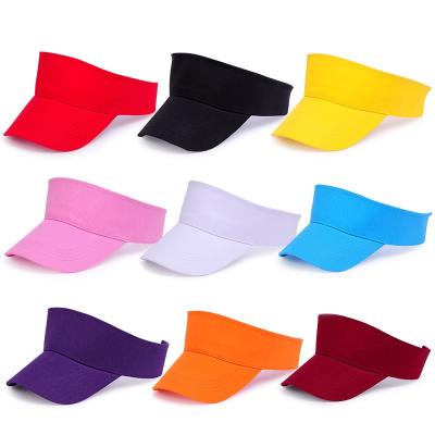 China COMMON Cotton No Visit Visor Top Customizable Women's Sun Visor Multicolor Foldable Portable Sun Visor Hat for sale