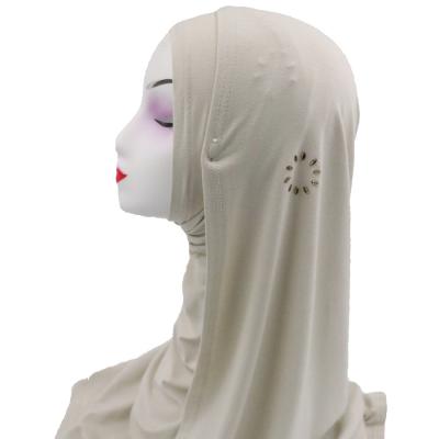 China Muslim Headband Hijab Pure Modal Arab Cotton Lace Arabic Solid Color Ladies Modal Hot Selling Material for sale