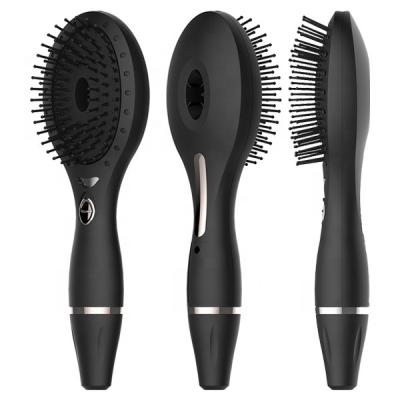 China New Wrinkle Remover Electric Hair Brushes With LED Light Developed Ionic Hair Therapy Massage Hairbrush for sale