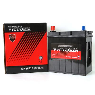 China High Quality Maintenance Free Car Engine Starter 38B20 12v 36ah Lead Acid Car Starting Auto Battery for sale