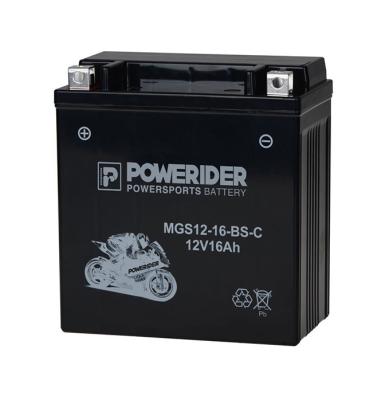 China Motorcycle Starter Battery 12V 16Ah YTX16-BS Motorcycle Starter Maintenance Free Lead Acid Battery For Harley for sale