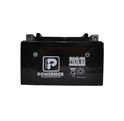 China Motorcycle Starter Power Battery 12V 6Ah YS12-7A-BS Factory Sealed Motorcycle Starter Lead Acid Battery for sale