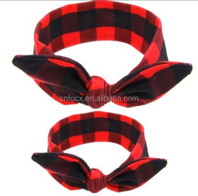 China Fashionable Cloth Parent-child Rabbit Ear Hair Band/Headwear Kids Tie Headband/Ear Headband for sale