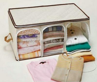 China Viable hot sale storage box with window/storage box with lid/non woven storage box for sale