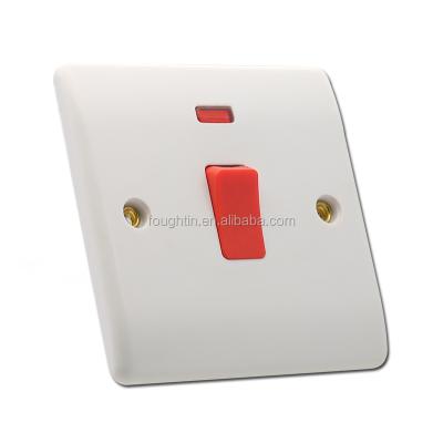 China Bakelite 45A 1 Gang Switch With Neon Red White Switch Plate Electrical Wall Switch for sale