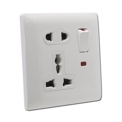 China Residential 5pin Multi / Multipurpose Socket With Wall Switch Neon UK Standard Socket for sale