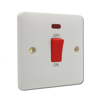 China Bakelite 1 Gang Switch 45amp DP Switch With Neon Wall Switches for sale