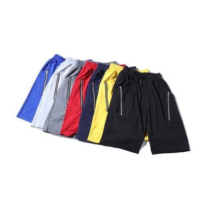 China new Anti-wrinkle design summer men pants fitness basketball running adjustable waistband cotton shorts with zipper for sale