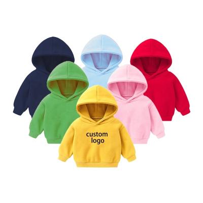 China high quality simple blank polyester cotton plain empty polyester pullover OEM printing OEM kids hoodie for sale