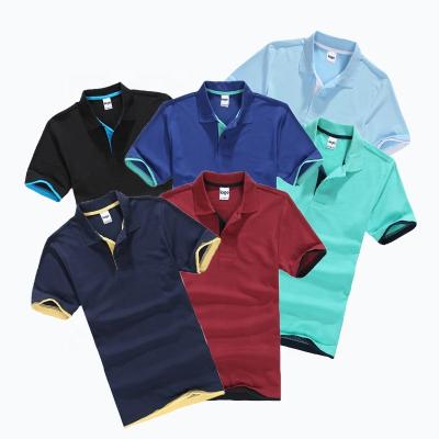 China Anti-wrinkle cotton polyester men's loose embroidery single golf polo shirt custom logo for sale