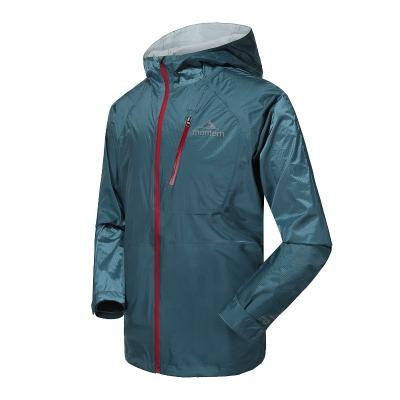 China Custom Lightweight Outdoor Waterproof Raincoat Anorak Waterproof Logo Rain Jacket For Men With Waterproof Hood for sale