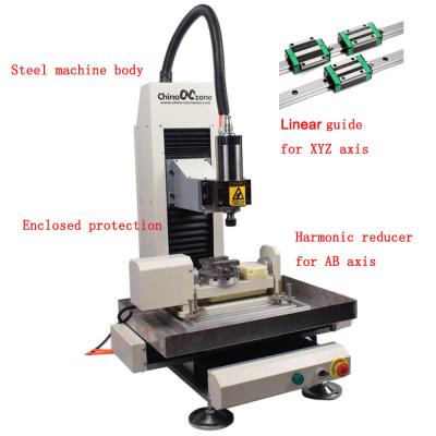 China 300x400x(250)mm steel 3040 accesoaries mini router 5axis cnc milling machine for sale