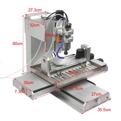 China 600x400x(150)mm Mini Drilling Center Plasma Lathe Machinery 5 Axis Router CNC Machine Woodworking for sale