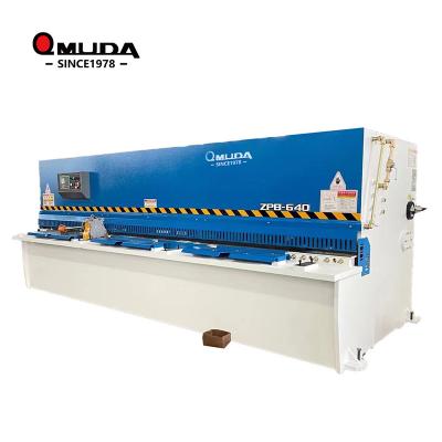 China Industrial Metal Cutting AMUDA 6X3200 Small Swing Beam Strapping Shear Machine with MD11 for Cutting Steel for sale